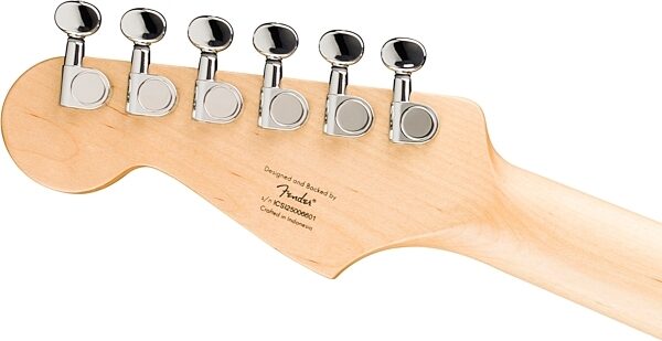 open zoom image for Squier Mini Stratocaster Electric Guitar, with Maple Fingerboard, California Blue, Action Position Back
