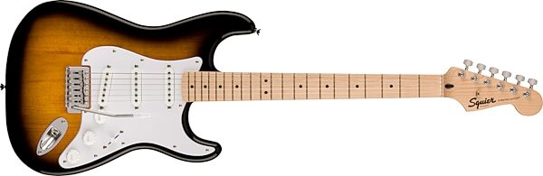 open zoom image for Squier Sonic Stratocaster Electric Guitar Pack, 2-Tone Burst, Action Position Back
