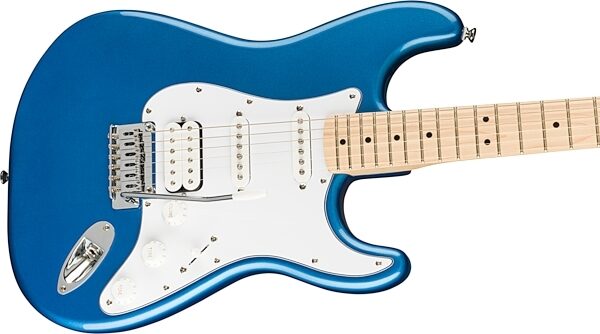 open zoom image for Squier Affinity Strat HSS Electric Guitar Pack, Maple Fingerboard, Lake Placid Blue, Action Position Back