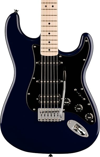 open zoom image for Squier Sonic Stratocaster HSS Electric Guitar, with Maple Fingerboard, Midnight Blue, Action Position Back
