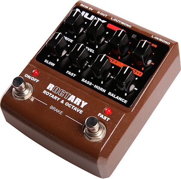 open zoom image for NUX Roctary Octave and Rotary Pedal, Angled Front
