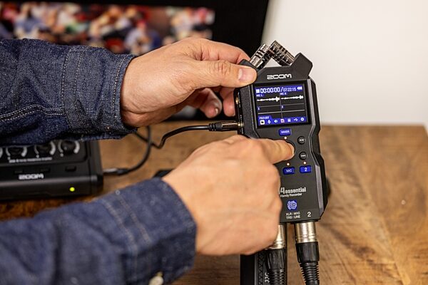 open zoom image for Zoom H4essential Digital Handy Recorder, New, Action Position Back