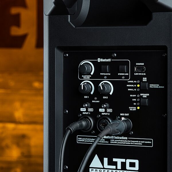 open zoom image for Alto Professional TS410 Powered Loudspeaker, Single Speaker, Action Position Back