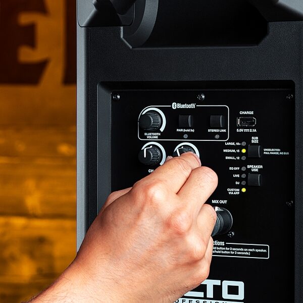 open zoom image for Alto Professional TS410 Powered Loudspeaker, Single Speaker, Action Position Back