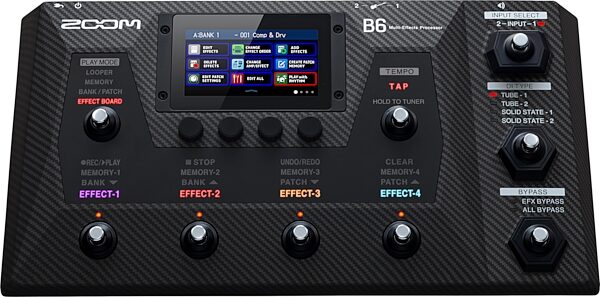 open zoom image for Zoom B6 Bass Multi-Effects Processor, New, Action Position Back