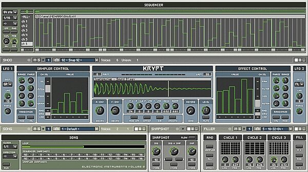 open zoom image for Native Instruments Reaktor Electronic Instruments 2, Krypt Drum Machine