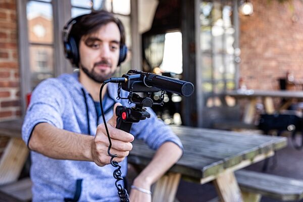 open zoom image for Zoom M3 MicTrak Stereo Shotgun Microphone/Recorder, New, Action Position Back