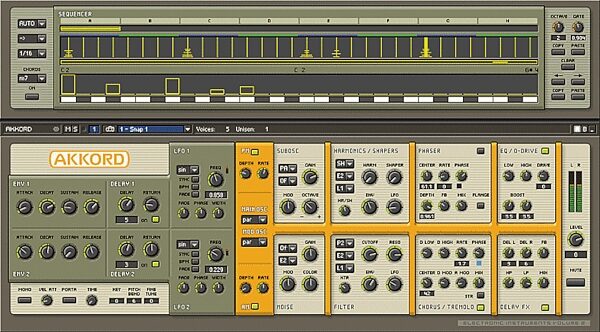 open zoom image for Native Instruments Reaktor Electronic Instruments 2, Akkord Chord Sequencer