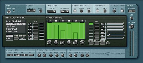open zoom image for Native Instruments Reaktor Electronic Instruments 2, Resochord Resonator