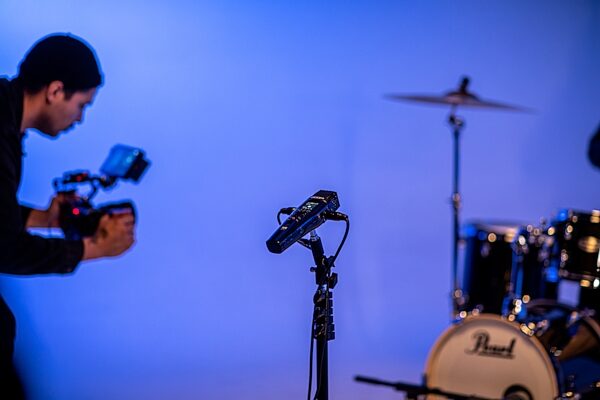 open zoom image for Zoom M4 MicTrak 4-Track Recorder with Stereo X/Y Microphones and Timecode, New, Action Position Back