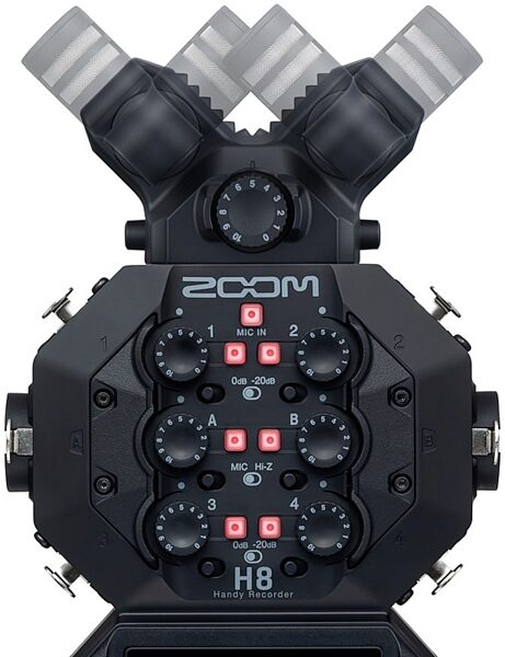 open zoom image for Zoom XAH-8 Stereo X-Y Microphone Capsule for H8, New, Action Position Back