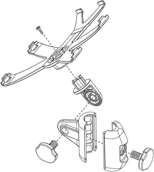 open zoom image for IK Multimedia iKlip iPad Microphone Stand Adapter, Assembly View