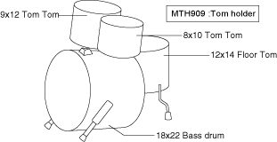 open zoom image for Tama SRG42NFS Starclassic Performer EFX New Fusion 4-Piece Drum Shell Kit, Diagram