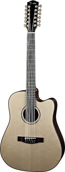 open zoom image for Fender GD47SCE12 12-String Dreadnought Cutaway Acoustic-Electric Guitar (with Case), Natural