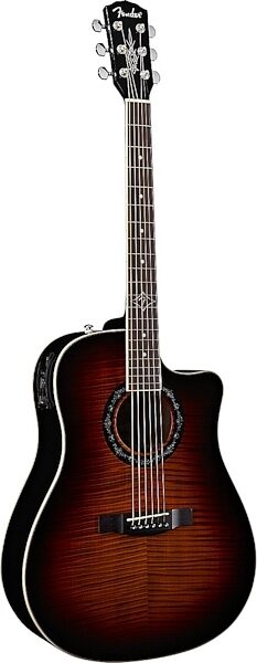 open zoom image for Fender T-Bucket 300CE Flame Maple Acoustic-Electric Guitar, 3-Color Sunburst