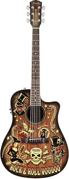 open zoom image for Fender T-Bucket 300CE Vince Ray Voodoo Acoustic-Electric Guitar, Main