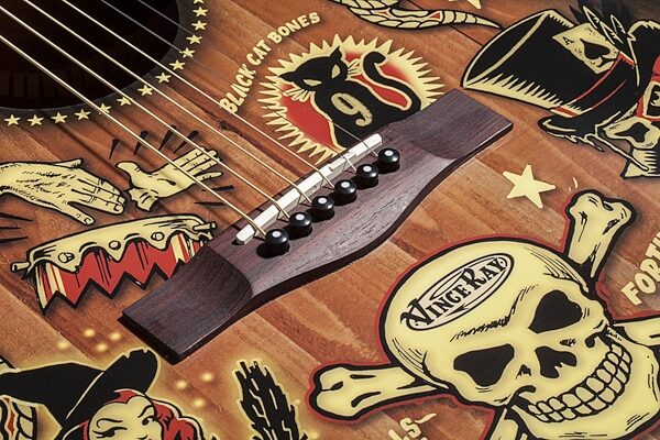 open zoom image for Fender T-Bucket 300CE Vince Ray Voodoo Acoustic-Electric Guitar, Bridge