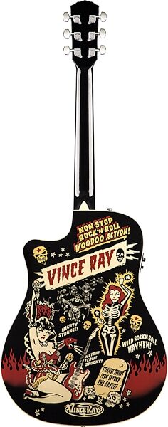 open zoom image for Fender T-Bucket 300CE Vince Ray Voodoo Acoustic-Electric Guitar, Back