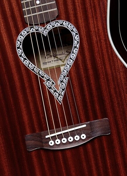 open zoom image for Fender Alkaline Trio Malibu Acoustic Guitar, Body Closeup