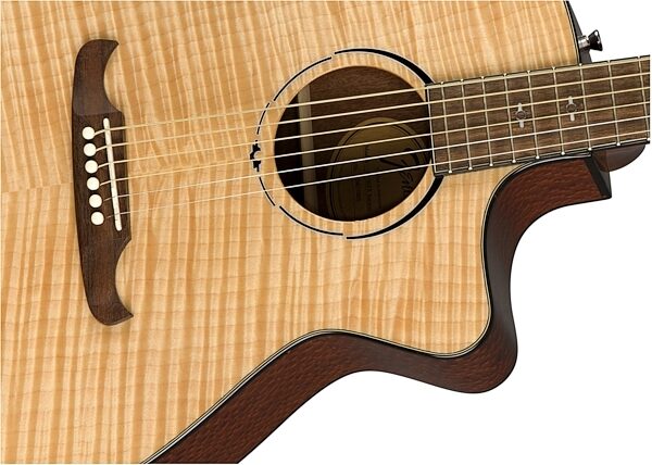 open zoom image for Fender FA-345CE Flame Maple Top Auditorium Acoustic-Electric Guitar, Natural, Action Position Back