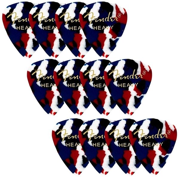open zoom image for Fender 351 Classic Celluloid Pick (Heavy, 12 Pack), 12-Pack, Confetti, Main