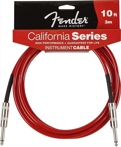 open zoom image for Fender California Guitar Cable, Candy Apple Red