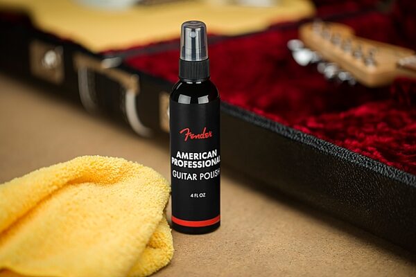 open zoom image for Fender Polish and Cloth Care Kit, 2-Pack, Action Position Back
