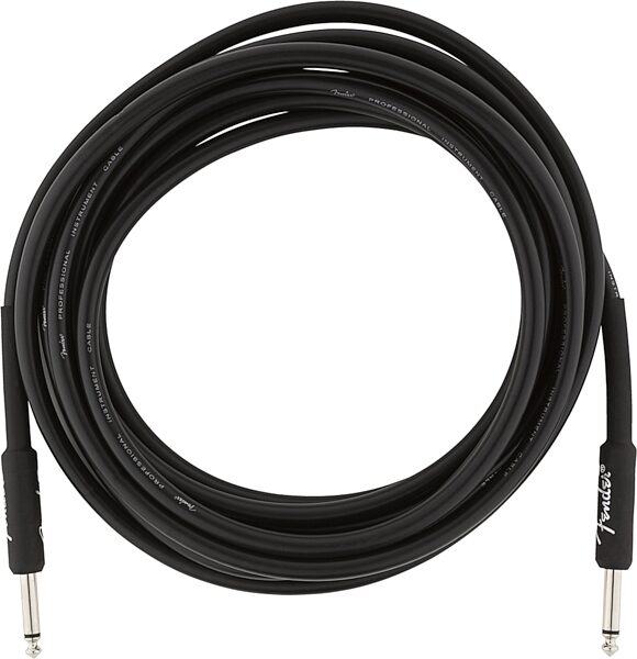 open zoom image for Fender 60th Anniversary Cable, Black, 15 foot, Action Position Back