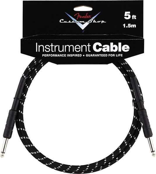 open zoom image for Fender Custom Shop Guitar Instrument Cable, Black Tweed
