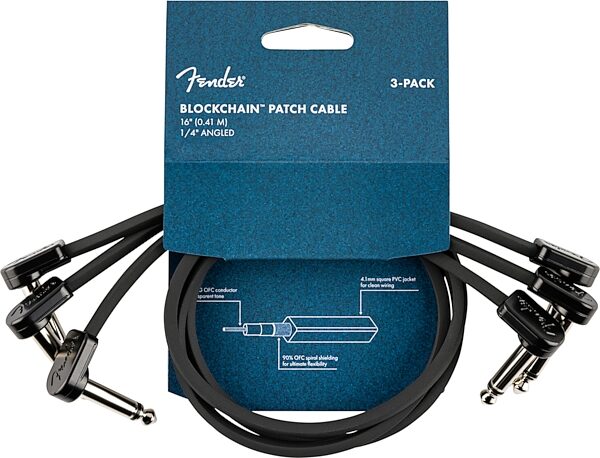 open zoom image for Fender Blockchain Patch Cable Kit, Action Position Back