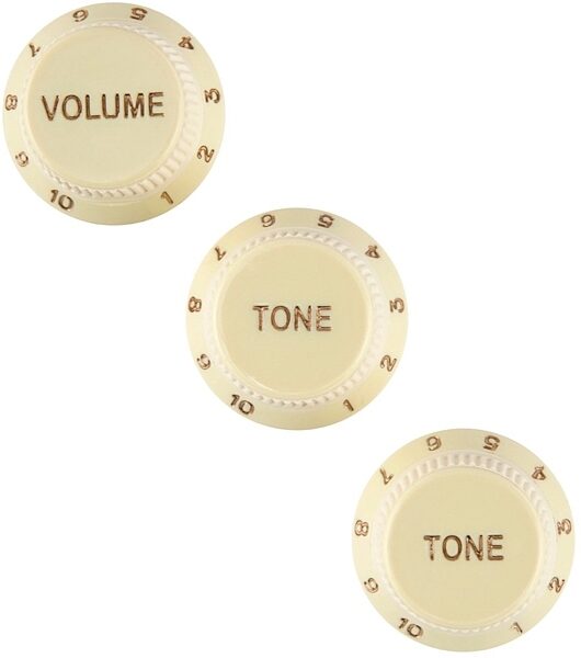 open zoom image for Fender Stratocaster Soft Touch Knobs, Aged White, Main