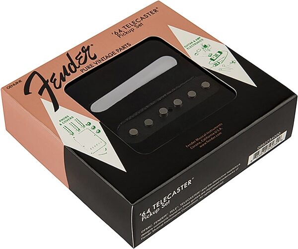 open zoom image for Fender Pure Vintage 64 Telecaster Pickups, Set of 2, Action Position Back