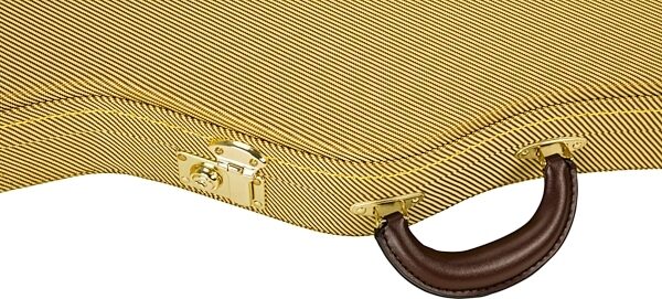 open zoom image for Fender Telecaster Thermometer Hardshell Case, Tweed, Action Position Back