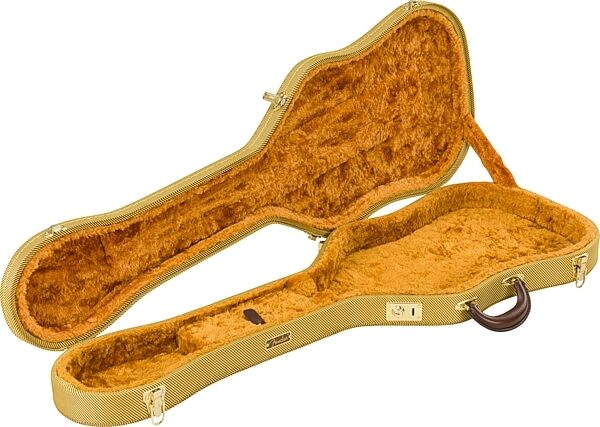 open zoom image for Fender Telecaster Thermometer Hardshell Case, Tweed, Action Position Back