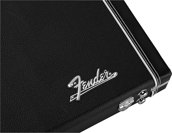 open zoom image for Fender Classic Wood Case for Precision/Jazz Electric Bass Guitars, Black, Open Box (Very Good), Action Position Back