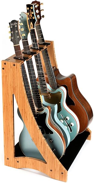 open zoom image for DRS Racks Alpha4 Original Guitar Rack (4-Space), Natural, Action Position Back