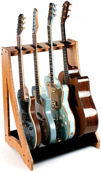 open zoom image for DRS Racks Alpha4 Original Guitar Rack (4-Space), Natural, Action Position Back
