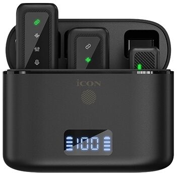 open zoom image for iCON Pro Audio AirMic 3 Dual-Channel Wireless Microphone System, Black, Main