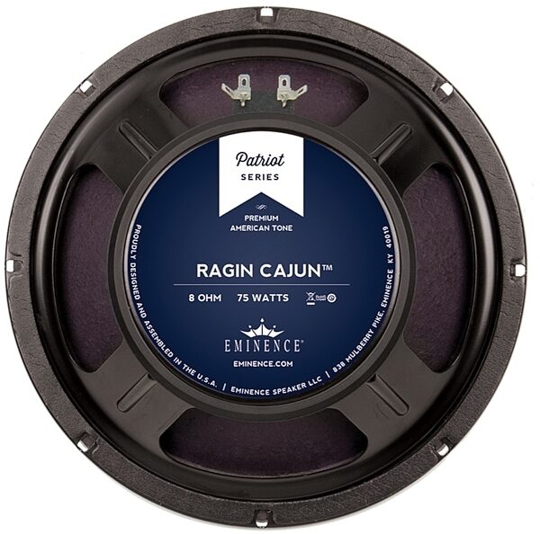 open zoom image for Eminence Ragin' Cajun Patriot Guitar Speaker (75 Watts, 10"), 8 Ohms, Main--Ragin Cajun