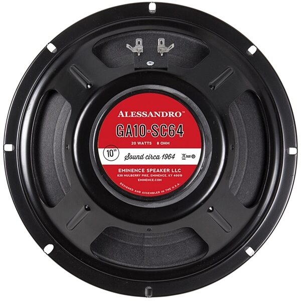 open zoom image for Eminence GA10-SC64 George Alessandro Signature Guitar Speaker (20 Watts, 10"), 8 Ohms, Main--GA10 SC64