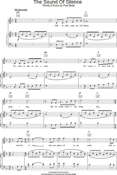 open zoom image for The Sound Of Silence - Piano/Vocal/Guitar, New, Main
