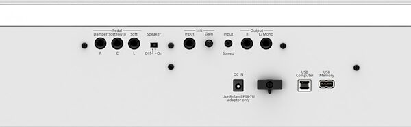 open zoom image for Roland FP-60X Digital Stage Piano, White, Open Box (Very Good), Action Position Back