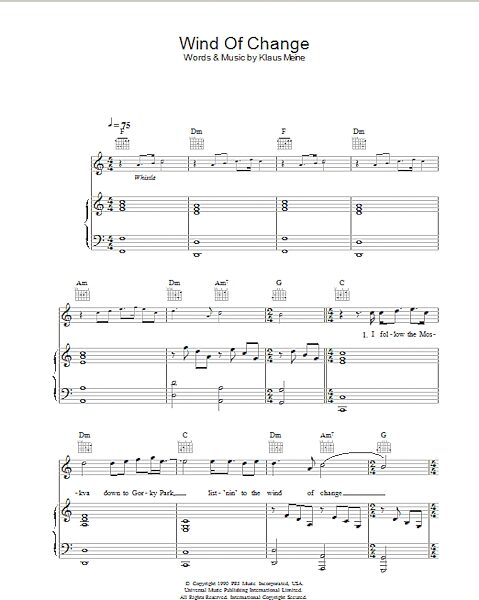 open zoom image for Wind Of Change - Piano/Vocal/Guitar, New, Main