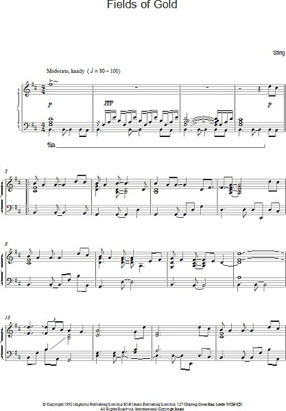 open zoom image for Fields Of Gold - Piano Solo, New, Main