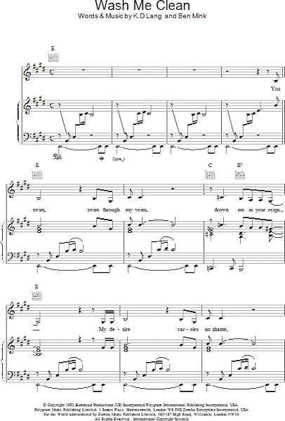 open zoom image for Wash Me Clean - Piano/Vocal/Guitar, New, Main