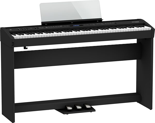 open zoom image for Roland FP-60X Digital Stage Piano, Black, Action Position Front