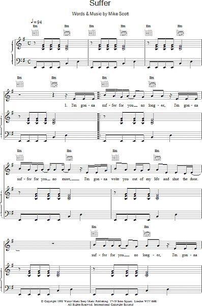 open zoom image for Suffer - Piano/Vocal/Guitar, New, Main