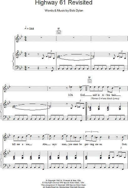 open zoom image for Highway 61 Revisited - Piano/Vocal/Guitar, New, Main