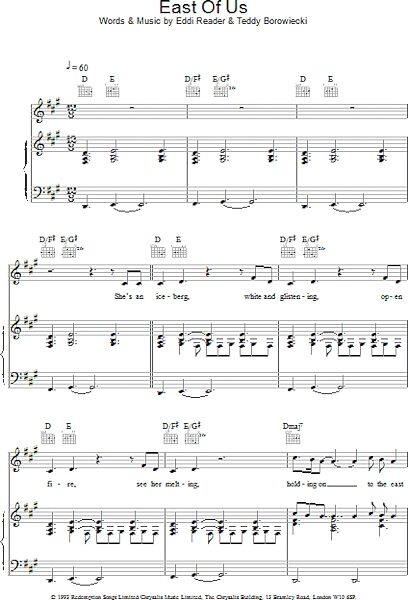 open zoom image for East Of Us - Piano/Vocal/Guitar, New, Main