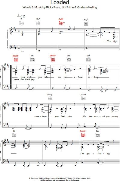 open zoom image for Loaded - Piano/Vocal/Guitar, New, Main